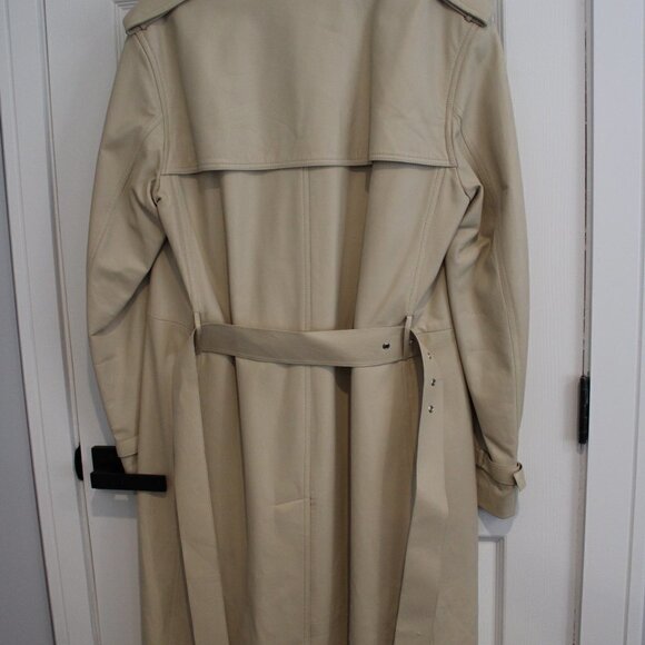 Salvatore Ferragamo Mens Real Leather Beige Size 48 Coat - Picture 5 of 9